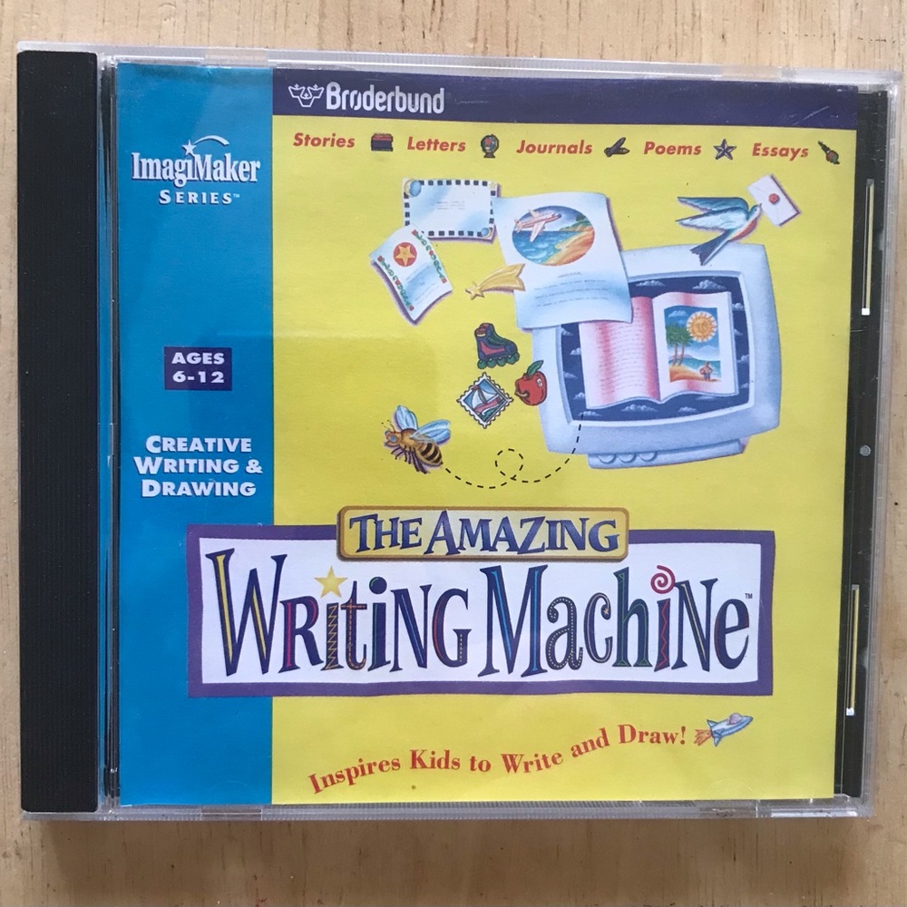 Broderbund The Amazing Writing Machine Kids' Educational Windows 95 Mac PC CDROM